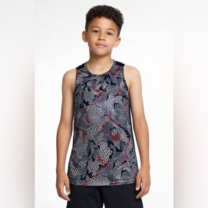 Jordan Dri-FIT Training Tank Top Youth XL Black Gray Red Geometric Print